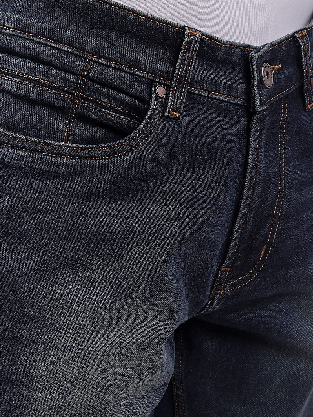 Numero Uno Men Faded Dark Blue Jeans